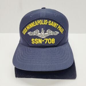 USS Minneapolis-Saint Paul SSN-708 Adjustable Cap Eagle Crest Patch Vintage Hat